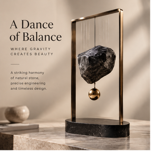 DAXVELY Floating Rock Balance Pendulum Decor - main view