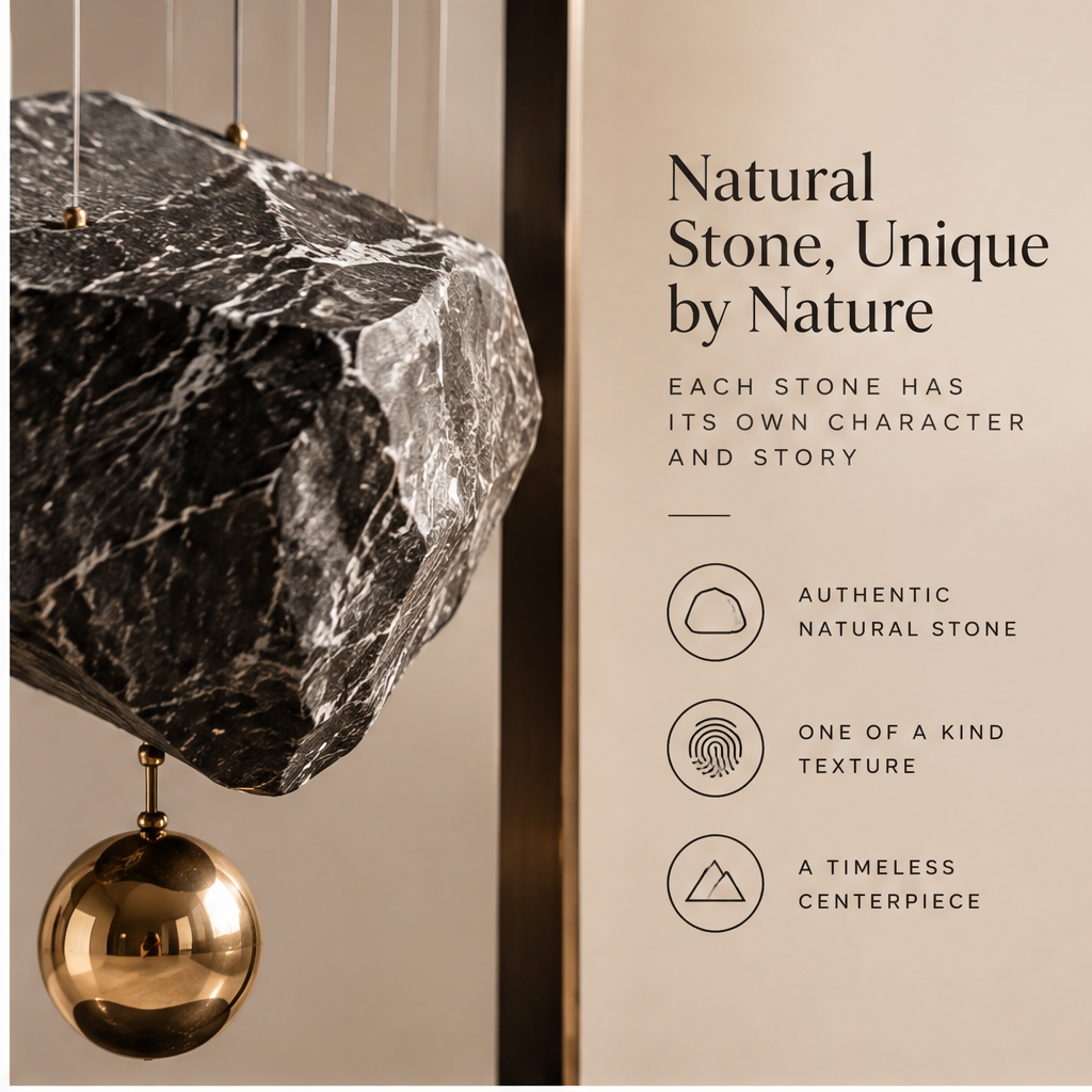 DAXVELY Floating Rock Balance Pendulum Decor - lifestyle view